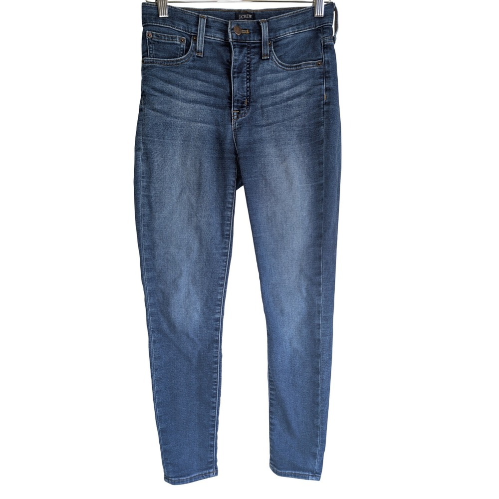 J.Crew High-Rise Skinny Jeans Womens‎ 26 Dark Wash Stretch Denim AD712